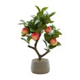 thumbnail image 1 of Árbol de planta artificial Yuarrent en maceta Decoración falsa 225427 manzanas rosas, 1 of 6