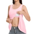 thumbnail image 2 of AirLoni Women's Tank Top With Built-In Bra Padded Sleeveless Round Neck Breathable Soft Camisoles Tops For Outer Inner Wear Sports Solid Color Pink,XXL, 2 of 5