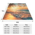 thumbnail image 3 of Honeii Tropical Sunset Beach Scene Print Fleece Blanket - Throw Blanket for Bed, Sofa, Couch, Camping, and Travel , Microplush Ultra Soft Warm Blanket-50"x40", 3 of 7