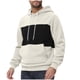 thumbnail image 2 of Dolkfu Sudadera con capucha a dos tonos para hombre, sudadera de felpa con capucha, ropa de calle de invierno para hombres L, 2 of 8