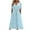 Blue, variant on Overnight Shipping Dresses Beach Cover up Women Plus Size,Womens Solid Flowy Dress 3/4 Sleeve V Neck Casual Dress Loose Ruffle Wrap Dress Mesh Cloth