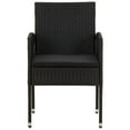 thumbnail image 3 of vidaXL 7 Piece Outdoor Dining Set Poly Rattan Black, 3 of 5