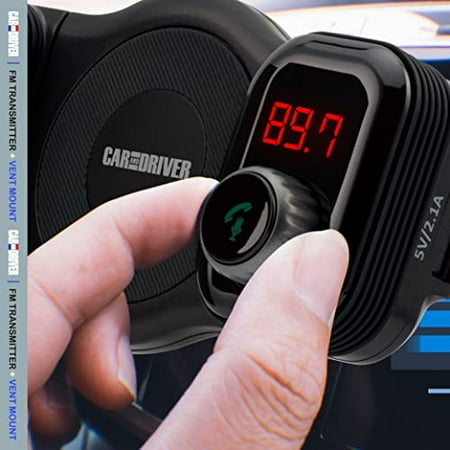 Car and Driver - Vent Mount Bluetooth FM Transmitter - Black