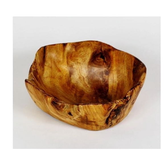 Greener Valley Live Edge Root Wood Decorative Bowl Small 8-9" wide