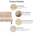 thumbnail image 4 of Eco-Ancheng Printed Armless Sofa Cover, Stretch Futon Slipcover Sofa Bed Cover Folding Armless Couch Cover Furniture Protector with Elastic Bottom for Living Room Bedroom, 73-82 inches, 08, 4 of 7