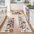 thumbnail image 3 of Findosom Kichen Rug Set of 3,Non Slip Machine Washable Kitchen Runner Rug for Floor,Spices Farmhouse Kitchen Rugs Absorbent for Sink,Hallway,Office,Kitchen Decor,,White 19"x32"+19"x48"+19"x60", 3 of 7