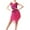 DT-Hot Pink, variant on DailyTrove Women's Sleeveless Sequin Fringe Dress, V-Neck, Party & Dance Event Wear, Sparkly Fit
