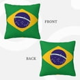 thumbnail image 3 of ZICANCN Decorative Throw Pillow Covers , Brazil Flag Country Couch Sofa Decorative Knit Pillow Covers for Living Room Farmhouse 26"x26", 3 of 8