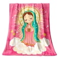 thumbnail image 3 of BVEBJDX Mary Our Lady Guadalupe Soft Flannel Throw Blanket Soft Funny Throw Blanket Portable Cover Blanket For Sofa, 3 of 6