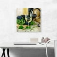 thumbnail image 2 of ARTCANVAS Wine Glass With Grapes Home Decor Square Canvas Art Print - Size: 18" x 18" (0.75" Deep), 2 of 9