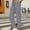 *Gray, variant on Women's Linen Blend Tapered Ankle Pants ,Casual Cropped Trousers with Drawstring Elastic Waist Army Green,Womens Plus XL