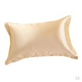 thumbnail image 1 of Funda de almohada de satén y seda de 2 piezas Funda de almohada Queen Funda de cojín estándar Beige, 1 of 9