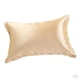 thumbnail image 1 of Funda de almohada de satén y seda de 2 piezas Funda de almohada Queen Funda de cojín estándar Beige, 1 of 9