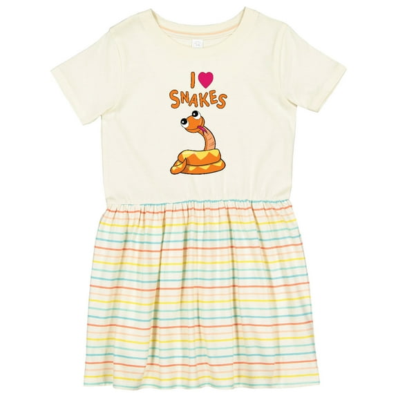 Inktastic I Love Snakes Girls Toddler Dress