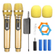 thumbnail image 1 of Universal Micrófono Inalámbrico Profesional Karaoke Kit 2pcs dorado, 1 of 5