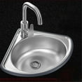 thumbnail image 4 of Rv Kitchen Sink Bathroom Basins Vegetable Motorhome Steel Bar Small Single Drop Bowl Corner Tub, 4 of 4