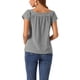 thumbnail image 3 of INSPIRAR CHIC Blusa de Mujer de Verano con Cuello Cuadrado y Mangas Cortas de Gingham XS Negra, 3 of 6