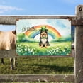 thumbnail image 2 of Happy St. Patrick’s Day Shetland Sheepdog with Green Hat Shamrocks Rainbow Horizontal Metal Aluminum Sign Sheltie Dog Lover Gifts Wall Art Home Decor - 03007, 2 of 5