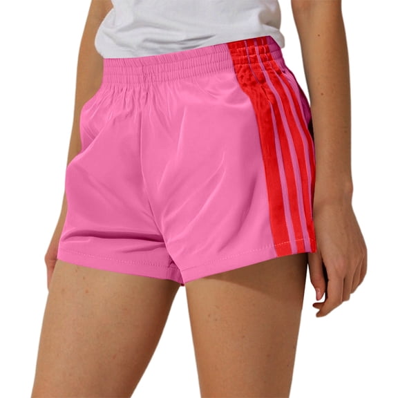 PIMSSY Women Shorts Stretchy Casual Sport Shorts Comfort Solid Color Bottoms