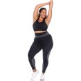 thumbnail image 3 of White Mark Women's Plus Size Cut Out Back Mesh Sports Bra & Leggings Activewear Set, 3 of 5