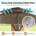 thumbnail image 6 of Gymax 14 x 12 FT Hardtop Gazebo w/ Netting Heavy-Duty Double-Roof Galvanized Metal Top, 6 of 10