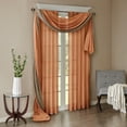 thumbnail image 5 of Madison Park Harper Indoor Sheer Crushed Solid Scarf Window Panel, 42"x216", Taupe, 5 of 9