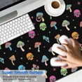 thumbnail image 2 of Long Mouse Pads for Desk,Black Colorful Skull Mushroom Pattern Desk Mats on Top Of Desks, Desk Mouse Pad Extra Large with 3mm Non-Slip Base and Stitched Edge for Gaming,Office,Work,Home 47.3"x23.6", 2 of 6