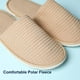 thumbnail image 2 of Pantuflas de spa desechables COZYAREA para invitados, 6 pares, color beige, 2 of 7