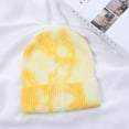 thumbnail image 4 of Generic Children's Comfortable Hats Fashion Knitting Winter Unisex Pullover Warm Tie Dye Kids Toddlers Winter Cute Cuff Hip-hop Hat Boys Girls Youth Knit Skull Cap(,Yellow), 4 of 4