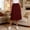 Wine, variant on Abomasnow Women's Stretch Scrub Skirt with 5 Pockets Comfort Elastic Waist Durable Workwear Cargo Skirt S-2XL