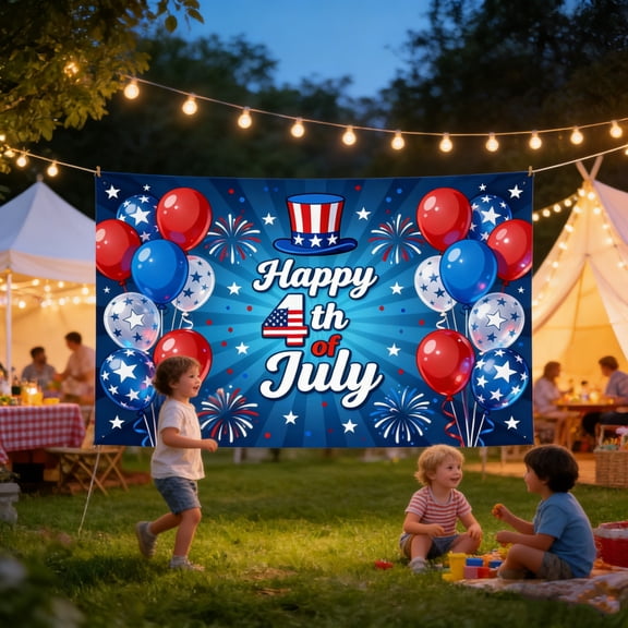 Memorial Day Saving!4th of July Decorations, 4th Of July Background Cloth Set Stylish Patriotic Decor Photo Scene Hanging Fabric For Independence Day Home Yard Party Picture Use