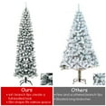thumbnail image 6 of Topbuy 7.5ft Pencil Artificial Christmas Tree Snow Flocked Pencil Tree with Flexible Stand, 6 of 8