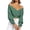 Army Green, variant on Off The Shoulder Sweater for Women Winter Fall Fashion V Neck Long Sleeve Ribbed Knit Wrap Cropped Sweaters