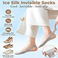 thumbnail image 6 of Women's Ice Silk No Show Ultra, Cooling Breathable & Non-Slip Invisible Liners for Flats, Loafers and Low-Cut Shoes, 6 of 7