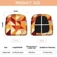thumbnail image 3 of Orange Modern Art Geometric Seat Covers for Dining Room Chairs Set Of 4,Stretch Printed Washable Chair Seat Cover with Elastic Ties and Button,Removable Waterproof Couch Cushion Covers, 3 of 6