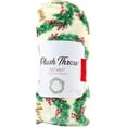 thumbnail image 7 of Serafina Home Christmas Holiday Throw Blanket: Decorative Wreath with Greetings Cheers Merry Peace Joy on Ivory Beige Background, 7 of 7