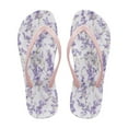 thumbnail image 2 of Psesaysky Lavender Printed Flip Flops for Women Ladies Non Slip Quick Drying Shower Shoes House Bedroom Slippers Lightweight Beach Walking Thong Sandals Pink Strap Size 6.5, 2 of 7