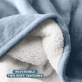 thumbnail image 6 of Bare Home Plush Sherpa Bed Blanket - Fluffy & Soft - Reversible - Lightweight - Throw/Travel, Dusty Blue, 6 of 10