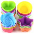 thumbnail image 1 of 24pcs Reusable Baking Cups, Silicone Baking Cups Cupcake Liners Muffin Cases Silicone, 1 of 7