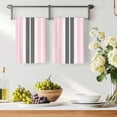 thumbnail image 2 of Pink Grey Striped Microfiber Kitchen Towel, Gray Modern Abstract Art Soft Absorbent Dish Towels, Quick Drying Washable Dishcloths for Kitchen Cleaning, Drying Dishes, 18x28 Inches, 2 of 9