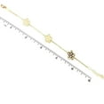 thumbnail image 2 of 18K Yellow Gold with three open flowers bracelet  7 inches with extra rings starting at 6 inches, 2 of 3