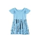 thumbnail image 5 of Girls Summer Dress Tween Dresses Flutter Sleeve Dress with Print Soft Casual Dresses for Party and Play ,Sie:110, 5 of 6