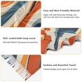 thumbnail image 5 of FORMRS Womens Scarf Winter Soft Long Big Warm Shawls Wrap Tassel Scarves, Beige Abstract Wavy, 5 of 9