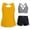 A982 Yellow, variant on Tankini Sets for Women Built-in Bra 2 Piece Bathing Suits Scoop Neck Tummy Control Tank Top with Drawstring Side Boyshorts Modest Athletic Swimwear