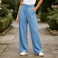 thumbnail image 5 of Tumotour Plus Size Sweatpants for Women'S Elastic High Waist Wide-Leg Pants Drawstring Loose Athletic Workout Running Joggers with Pocket, 5 of 7