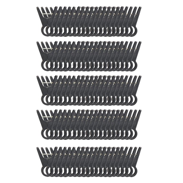 100 piezas de clips de soporte para plantas de jardín, clips para tallos de enredaderas de flores, clips para enrejados para negro