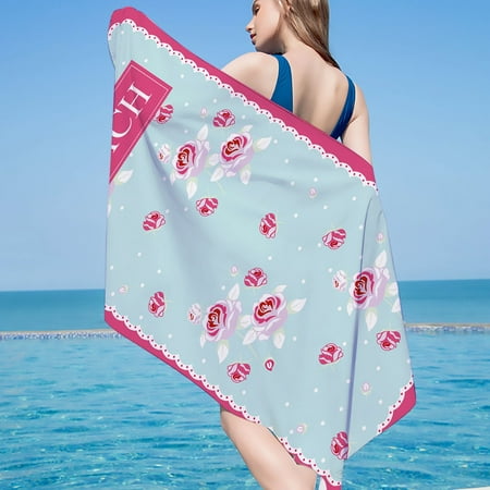 

Placemats Microfiber Beach Towel Super Lightweight Colorful Bath Towel Sandproof Beach Blanket Multi-Purpose Towel For Travel Swimming Pool 30X60 Inch