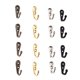 thumbnail image 3 of 5 unids suspensión de pared curvada hebilla cuerno cerradura cierre cierre gancho de aleación de zinc puerta ganchos de pared colgador negro / oro / plata / bronce w / tornillos, 3 of 6