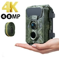 CAMPARK Trail Camera 4K 48MP Game Deer Camera with 950nm Night Vision IP66 Waterproof 0.1S Motion Activated 120° Wide Angle Trail Cam for Hunting Outdoor Wildlife Monitoring Home Security 2.0" LCD