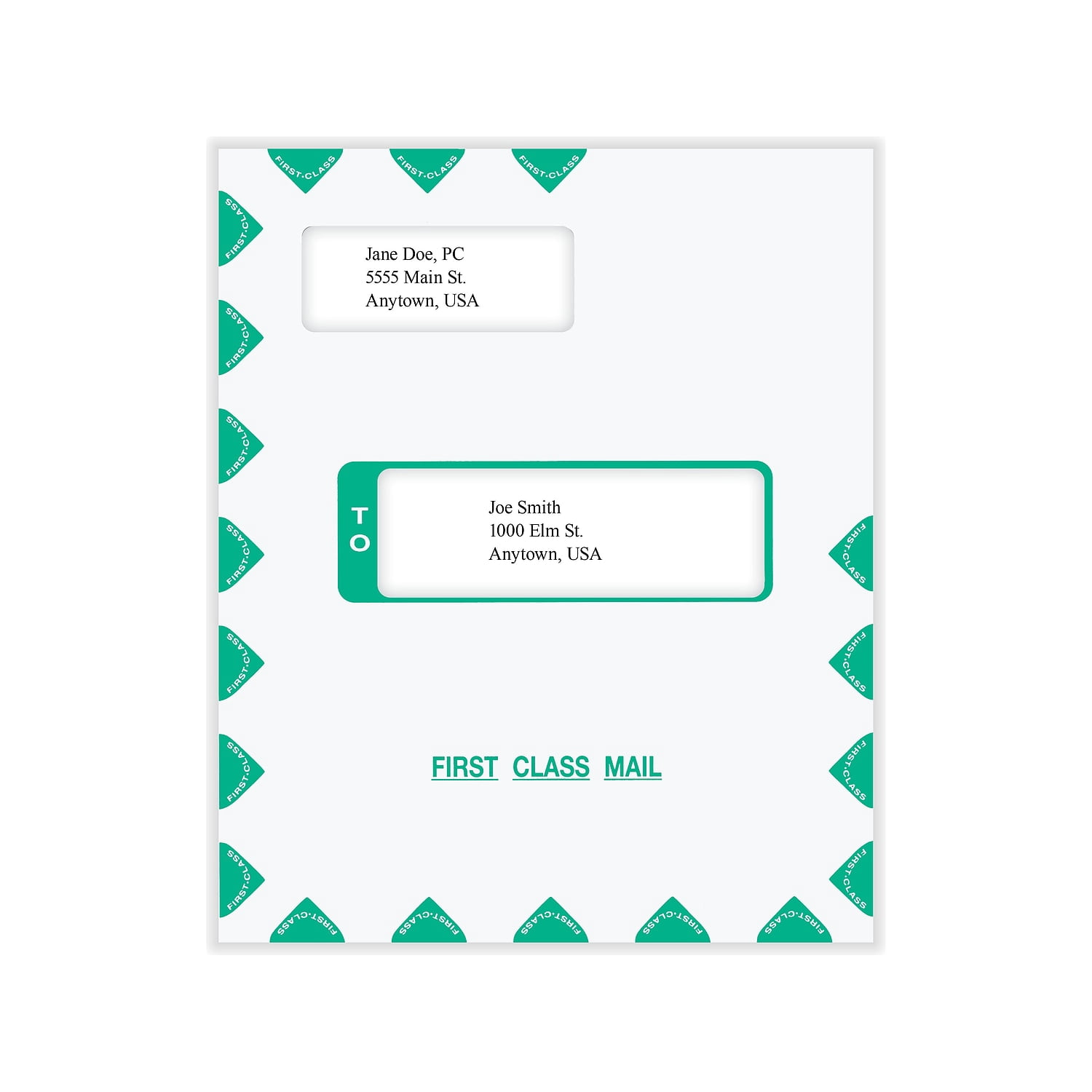 ComplyRight Self-Seal Tax Envelope 11.63" x 9.63" White/Green 50/Pack (PEV48)